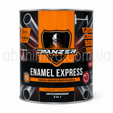 PANZER Enamel Express &mdash; професійна швидковисихаюча емаль 3 в 1 T009200 фото АБВ Хімія