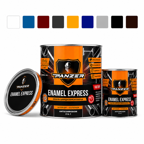 PANZER Enamel Express &mdash; професійна швидковисихаюча емаль 3 в 1 T009200 фото АБВ Хімія