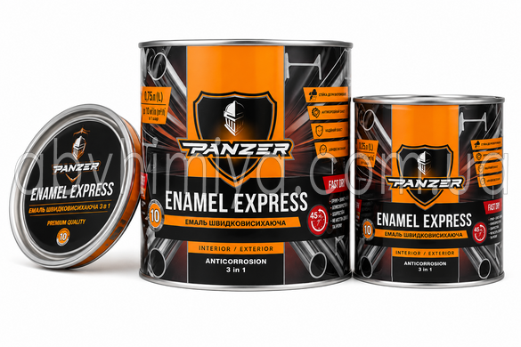 PANZER Enamel Express &mdash; професійна швидковисихаюча емаль 3 в 1 T009200 фото АБВ Хімія