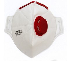 100-224 Респіратор "Микрон" червоний (три шари) POLAX
