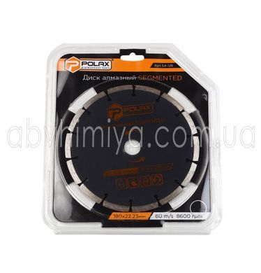 54-126 Диск алмазный Segmented 180х7х2,2х22,23 мм 25% 1/50 54-126 фото АБВ Химия