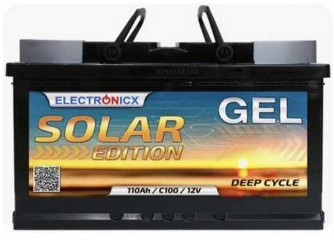 Solarbatterie 12V 110AH Electronicx Solar Edition GEL Batterie