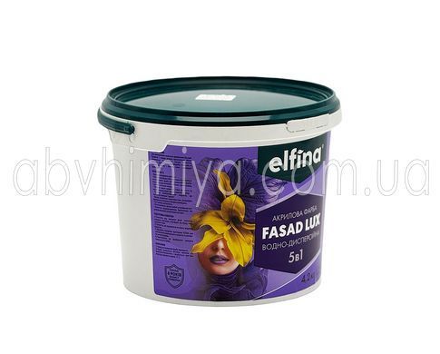 Фарба інтер'єрна Фасад люкс ТМ ELFINA 1,4кг/1л 007064 фото АБВ Хімія