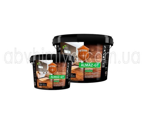 Лак акриловый паркетный ALMAZ-GT (глянец) 1л ТМ Яхтенная 0009225 фото АБВ Химия