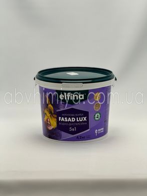 Фарба інтер'єрна Фасад люкс ТМ ELFINA 7кг/5л 007067 фото АБВ Хімія