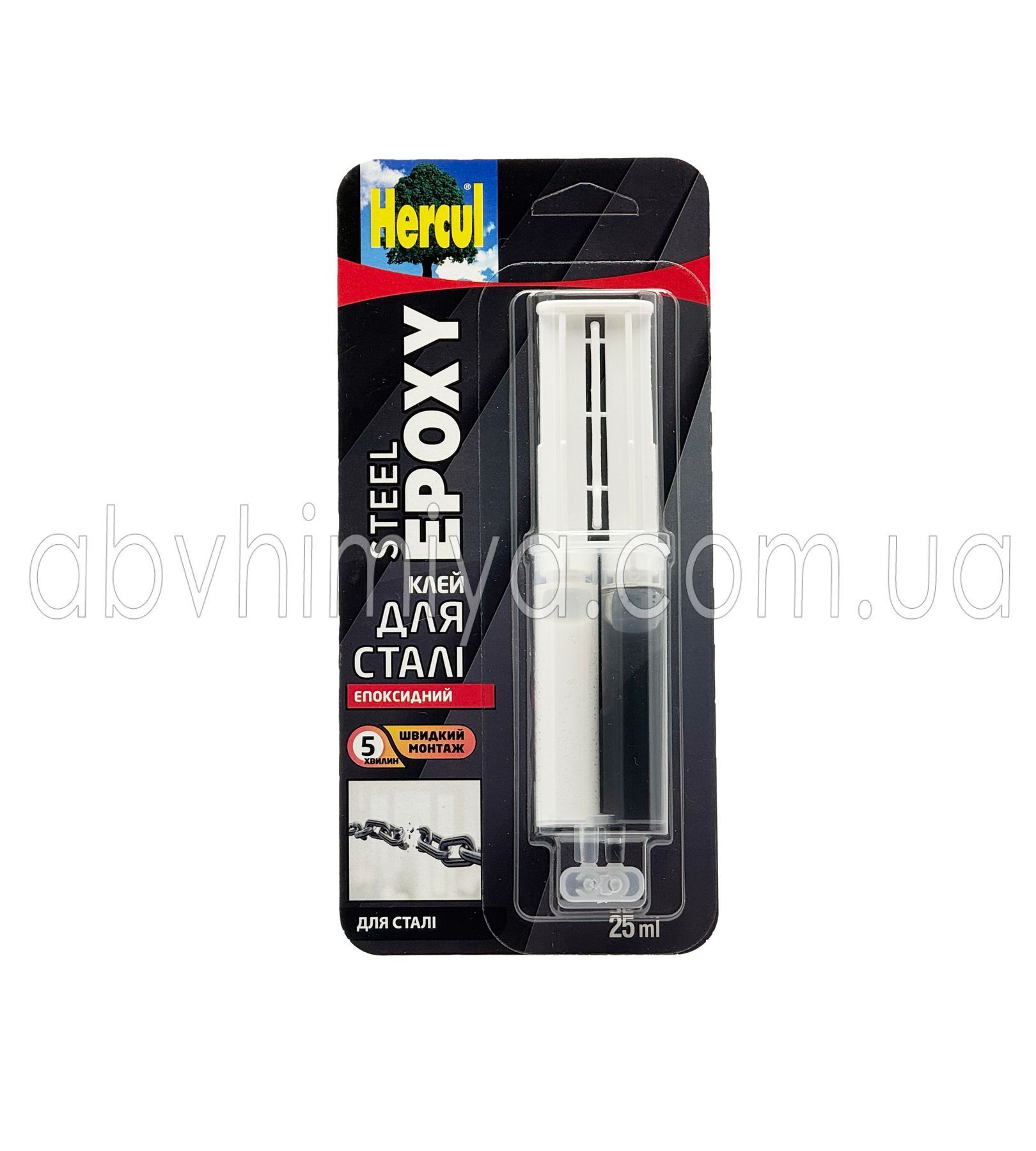 HERCUL STEEL EPOXY Эпоксидный клей для стали в шприце Е350
