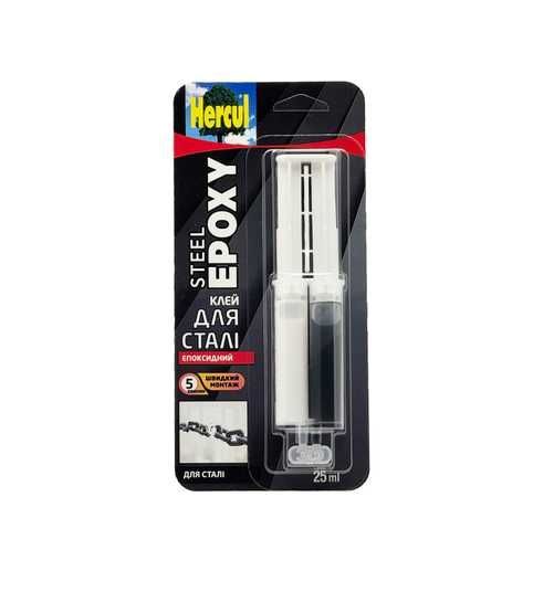 HERCUL STEEL EPOXY Эпоксидный клей для стали в шприце Е350