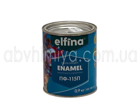 Емаль ПФ-115 ТМ "ELFINA" світло сіра 0,9 007034 фото АБВ Хімія