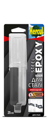 HERCUL STEEL EPOXY Епоксидний клей для стали в шприці Е350