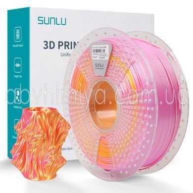PLA + Silk Dual Color Pink Gold 1 кг - два цвета розовый золотой пластик/филамент для 3D-принтера SUNLU Filament 1.75mm 1KG С000302 фото АБВ Химия