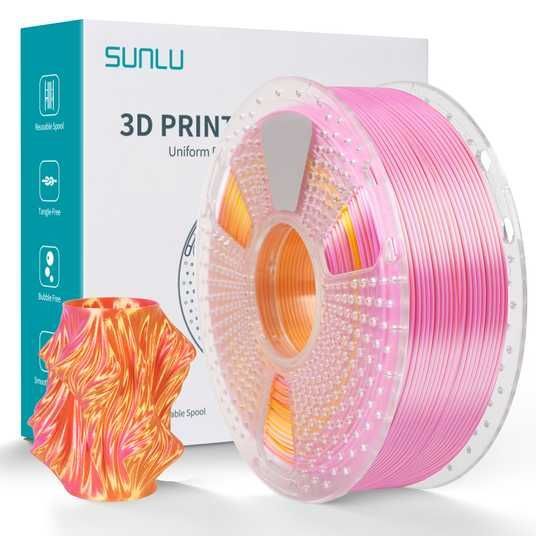 PLA + Silk Dual Color Pink Gold 1 кг - два цвета розовый золотой