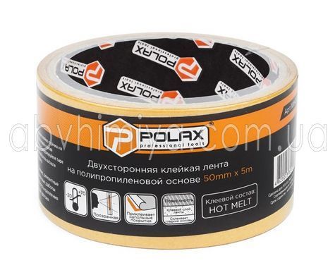 101-001 Полипропилен двусторонняя лента 50мм*5м Polax 101-001 фото АБВ Химия