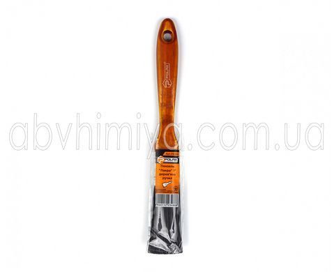 09-001 Кисточка "Лакра", деревянная ручка, искусственный ворс 1" Polax 09-001 фото АБВ Химия