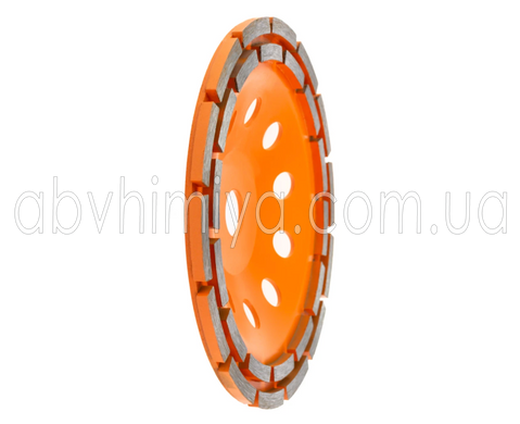 54-180 Чаша алмазная шлифовальная 180х22,2 мм, Сегмент двухрядный 54-180 фото АБВ Химия