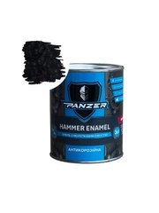 Емаль 3в1 HAMMER ENAMEL з молотковим ефектом PANZER чорна 0,75