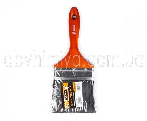 09-006 Кисточка "Лакра", деревянная ручка, искусственный ворс 4" Polax 09-006 фото АБВ Химия