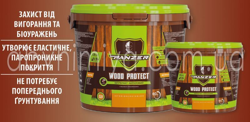 Импрегнат акриловый усиленный воском Бесцветный 0.75л WOOD PROTECT ТМ PANZER 008014 фото АБВ Химия
