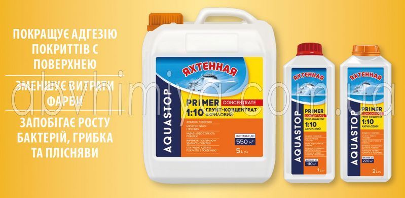 Грунт-концентрат AQUASTOP 1/10 2 л ТМ Яхтеная 009211 фото АБВ Химия